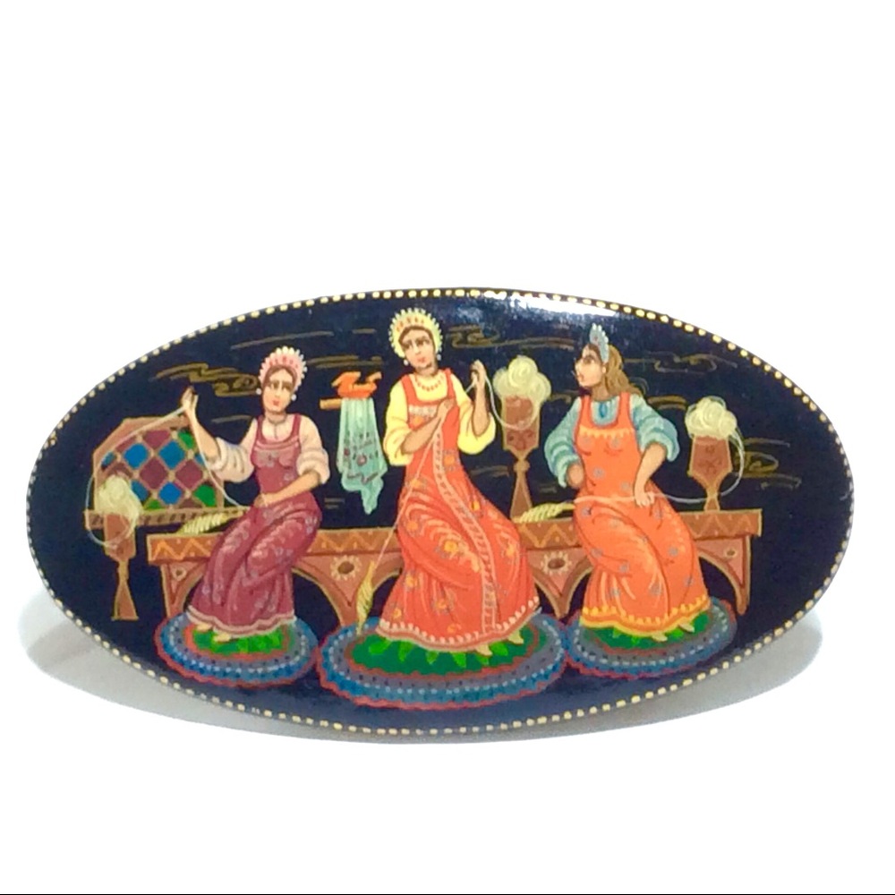 Russian Lacquered Brooch